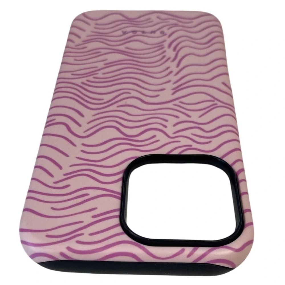 Burga iPhone 13 Pro Max Tough Case Pink Purple Wavy Line Protective Cover
